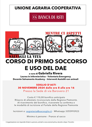 Corso di primo soccorso e uso DAE